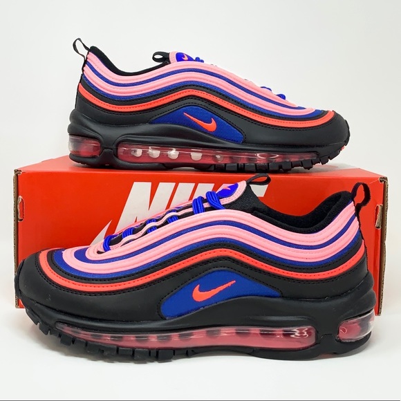 gs air max 97 in grey black and crimson